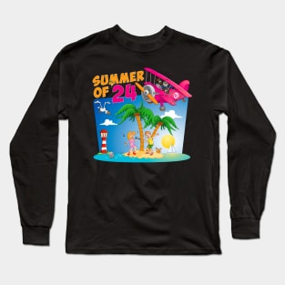 The summer of 2024 - funny and colourful illustration Long Sleeve T-Shirt